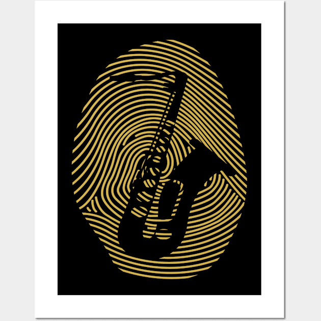 Saxophone design Wall Art by HBfunshirts